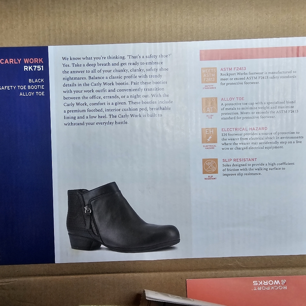 Rockport Carli Steel Toed work boot size 8